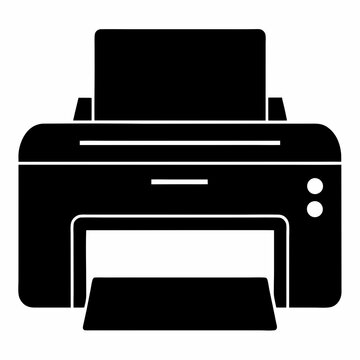 black printer printing paper clip art preview