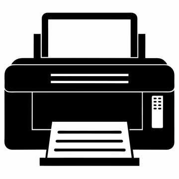 black printer printing paper clip art preview