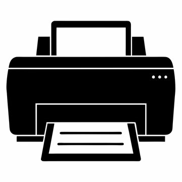 black printer printing paper clip art preview