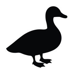  silhouette of a Cute duck, Duck Vector Design
