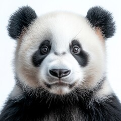 Naklejka premium a panda with a plain white background.