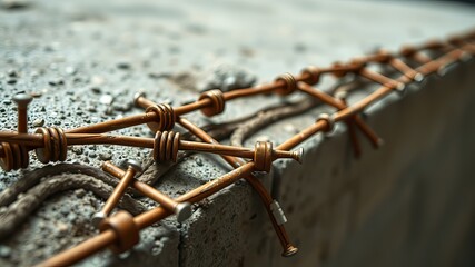 Closeup Rebar in Concrete Texture - High Detail, Bright Colors,  Sharp Focus,  Professional Photo