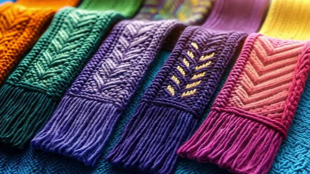 Vibrant peruvian poncho with intricate patterns and textures