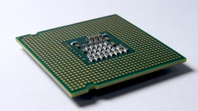 Computer processor on a white background