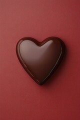 Fototapeta premium Valentine's Day Dark Chocolate Heart Candy Romantic Treat Valentines Day