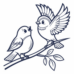 bird on a branch of tree