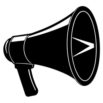 recommend clip art:  Loudspeaker megaphone silhouette vector illustration