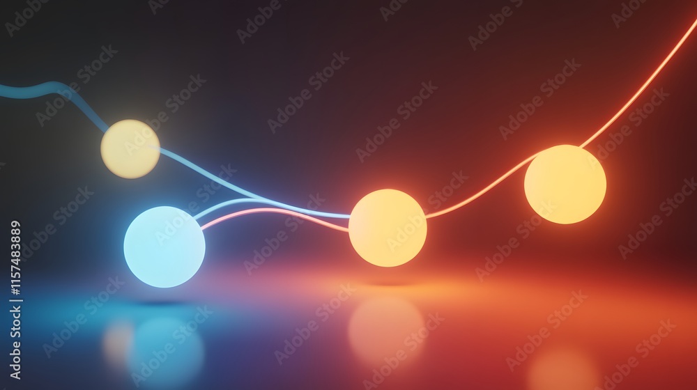Poster dynamic light movement abstract studio digital art modern environment close-up view creative visuali