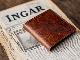 A newspaper headline showing Inflation Soars with empty wallets and rising bills on a table, illustrating the widespread financial impact