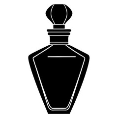  Perfume bottle icon silhouette vector art illustration