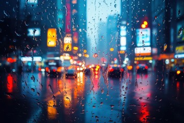 Water droplets on the window