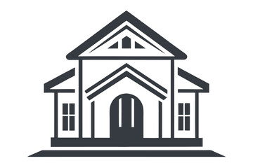 Naklejka premium attractive house Logo silhouette vector illustration