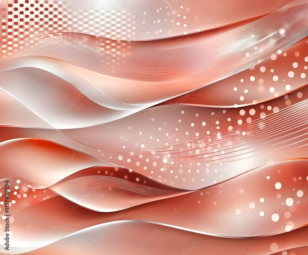 Poster a visually arresting abstract design featuring flowing undulating patterns in red and white tones, a