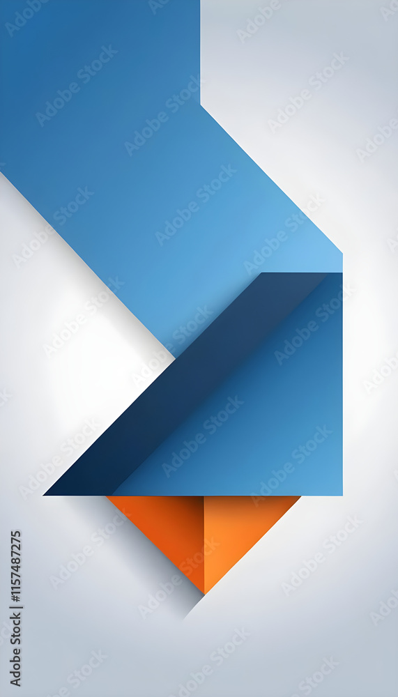 Poster abstract background with triangles portrait