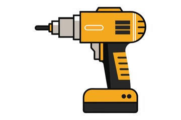 Creative drill machine vector illustration