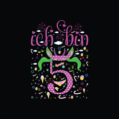 unique birth day t shirt design illustration