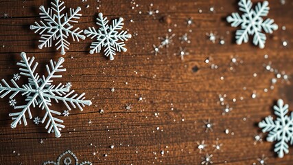 Grunge Wood Snowflakes, Bright, Detailed, Stunning