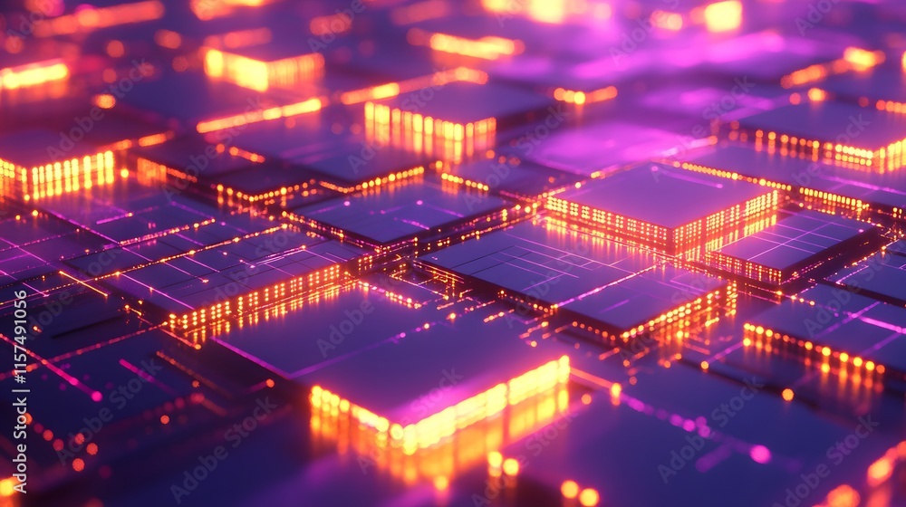 Poster digital data flow technology sector abstract visuals futuristic environment close-up view innovation