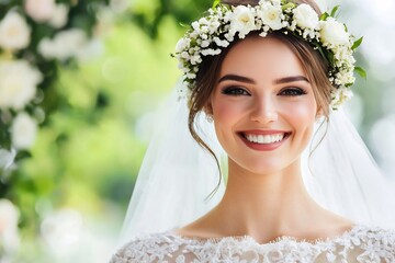 Radiant Bridal Beauty in Elegant Outdoor Portrait Session