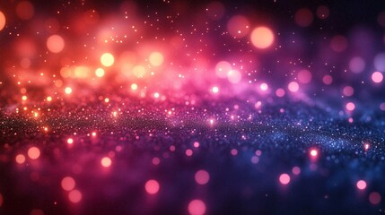 Obraz premium Dynamic and Dreamy Glowing Particles in a Colorful Display