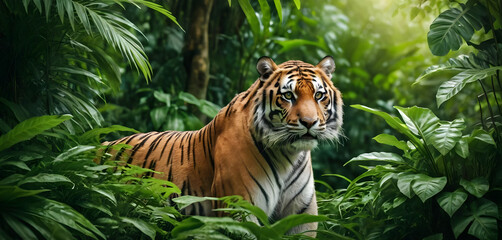 A tiger in jungle 