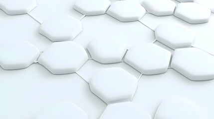 Naklejka premium White Hexagon 3D Abstract Background