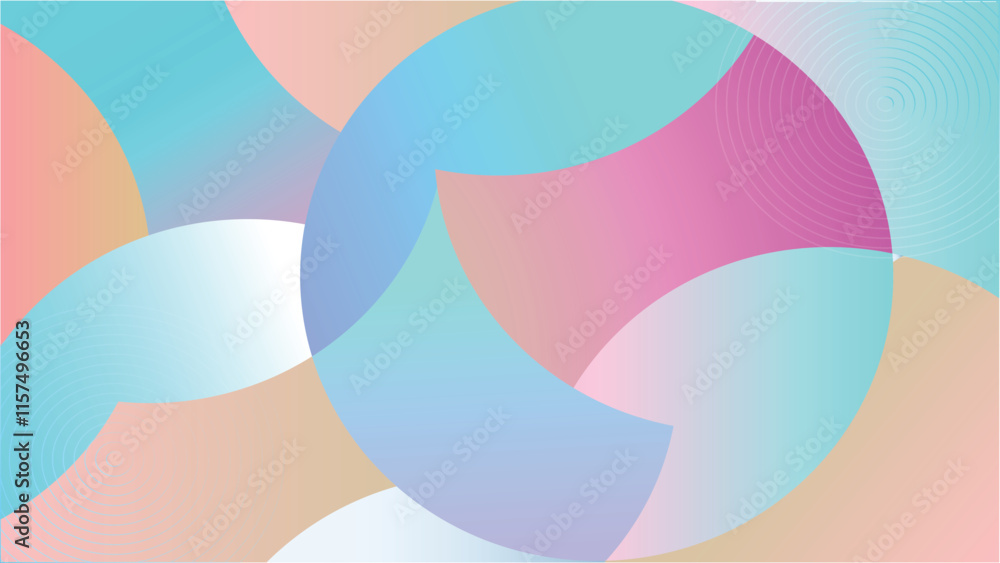 Poster abstract bokeh and pink geometric on white background, abstract color gradient soft colorbackground,
