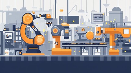 Machines automating the production process, increasing manufacturing speed.