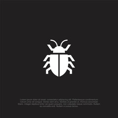 Clean and charming ladybug logo, showcasing simplicity and playfulness for a delightful and approachable brand identity