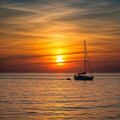 sailboat in the sunset