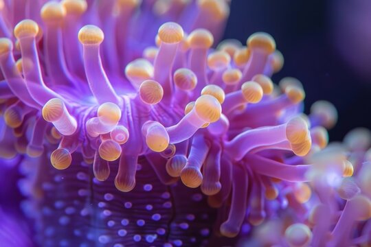 Macro shot on euphyllia frogspawn lps coral