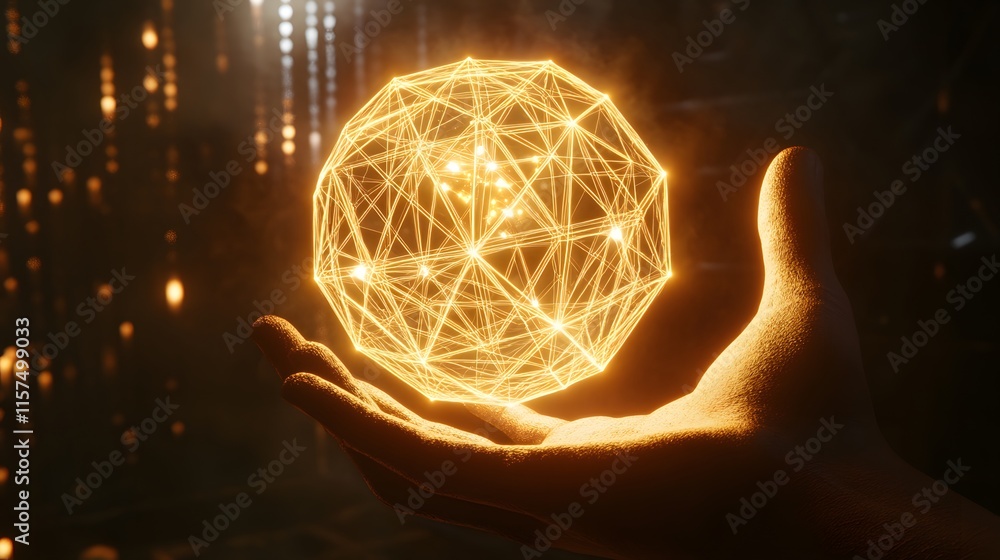 Poster captivating light manipulation abstract setting digital art mystical environment close-up view energ
