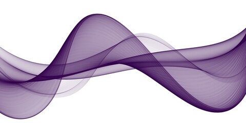 Abstract purple wave background with glowing line
