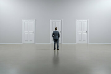 Obraz premium 3D Illustration Decision Making Doors