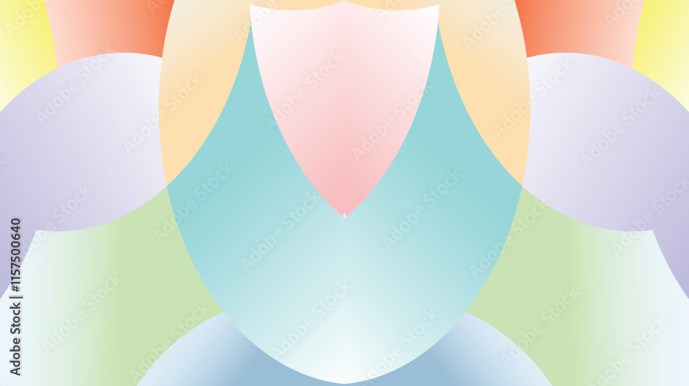 Poster abstract bokeh and pink geometric on white background, abstract color gradient soft colorbackground,