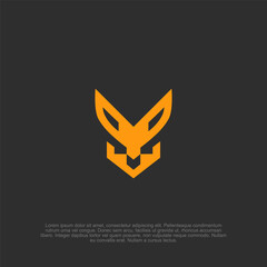 Clean and sleek simple fox head logo, embodying agility and modernity for a sharp and memorable brand identity