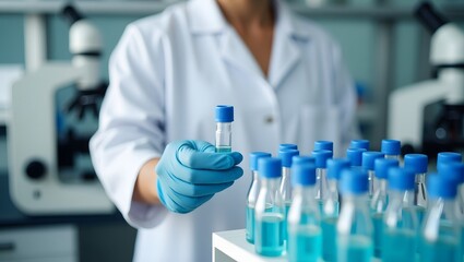 Fototapeta premium Medical researchers in the lab are investigating new antiviral drugs to prevent the disease.