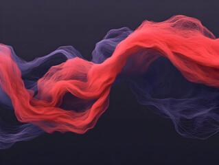 Fototapeta premium Abstract 3D Red and Purple Wave Background