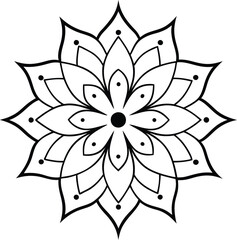 flower mandala in vector outline coloring book page line art drawing mandala design patterns unique design with nature style ,Mandala Design art work silhouette vector illustration