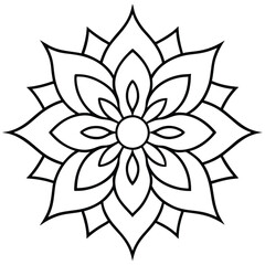flower mandala in vector outline coloring book page line art drawing mandala design patterns unique design with nature style ,Mandala Design art work silhouette vector illustration