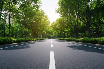 Obraz premium Lush Green Pathway Inviting and Adventure Through Serene Natural Landscapes