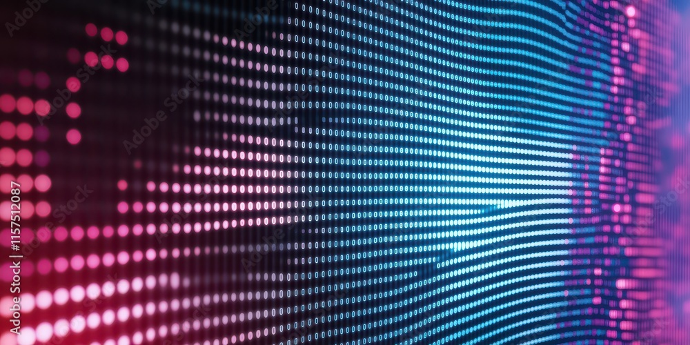 Poster a digital grid wall representing modern technological barriers. concept image symbolizing obstacle.