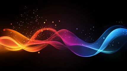 Abstract colorful waves background