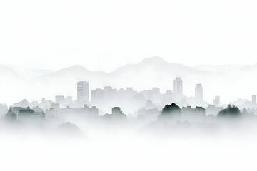 Misty Cityscape Illustration