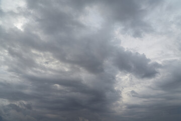 Dense gray clouds obscure the sky, giving the winter day an oppressive look.