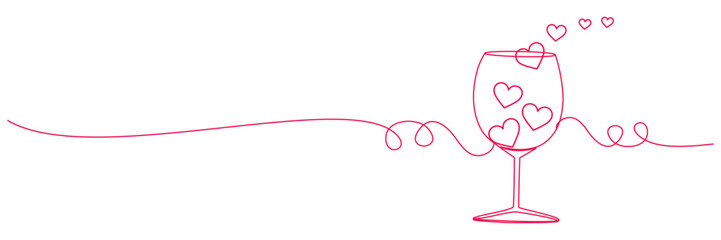 line art glass illustration background for a valentine's day