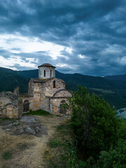 Old Christian temple of the 10th century in the mountains of the North Caucasus