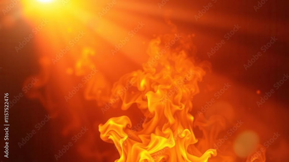 Poster vivid flames erupting with dynamic movement and radiant light creating an enchanting atmosphere idea