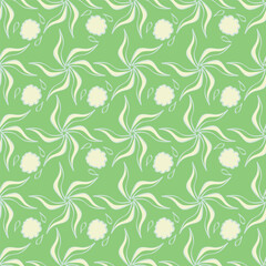 Cute hand drawn floral seamless pattern background