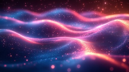 Obraz premium Enchanting Fluid Light Waves Creating a Beautiful Colorful Scene